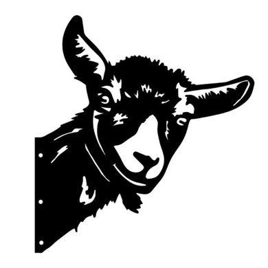 Novelty Goat Fence Sign