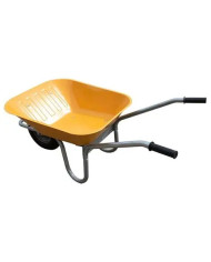 Wheelbarrow Galvanised Yellow Heavy Duty