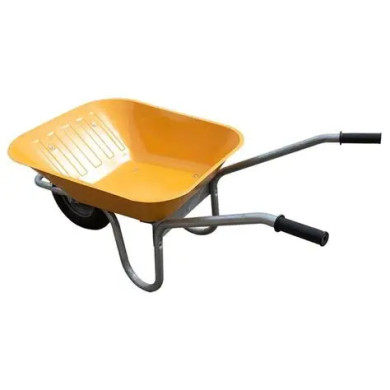 Wheelbarrow Galvanised Yellow Heavy Duty