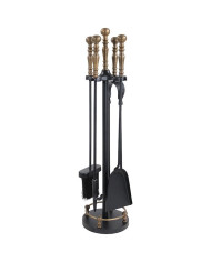 Gallery Ball Top C/S A/Q Brass/Black 16x16x64cm A1121 Gallery Ball Top C/S A/Q Brass/Black 16x16x64cm A1121