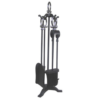 Tudor C/S Black & Chrome 20x20x64 cm A6619