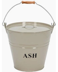 Ash Bucket And Lid Cream
