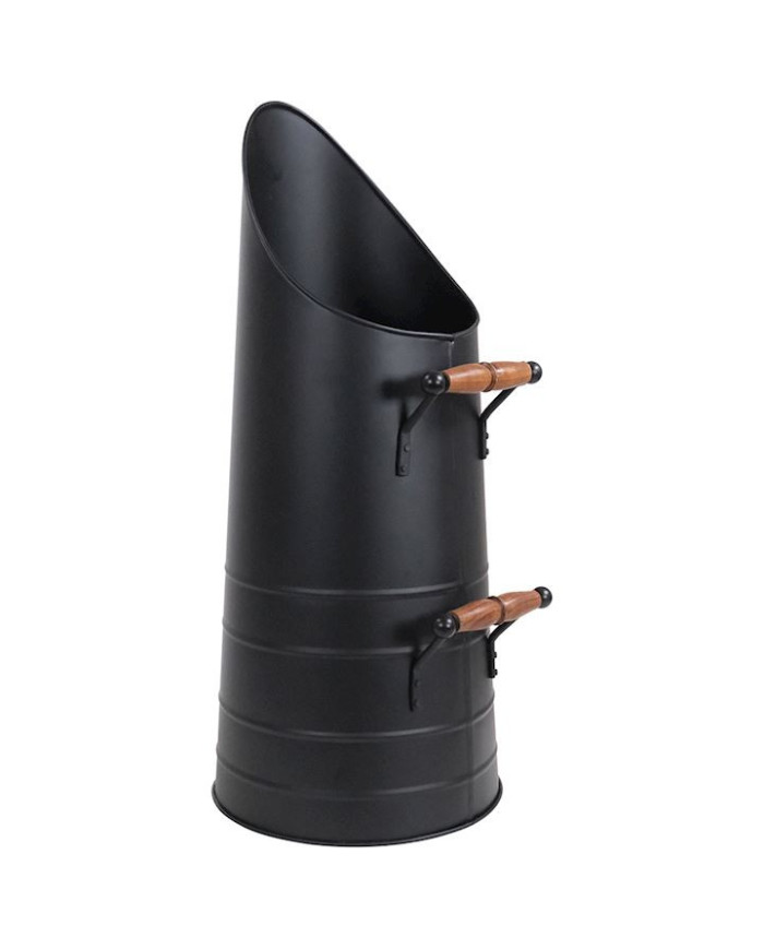 Black coal shute with wooden handles