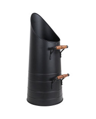 Black coal shute with wooden handles