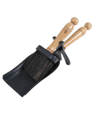 Wood handled pewter tidy