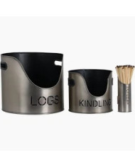 A/Q pewter fireside matches holder