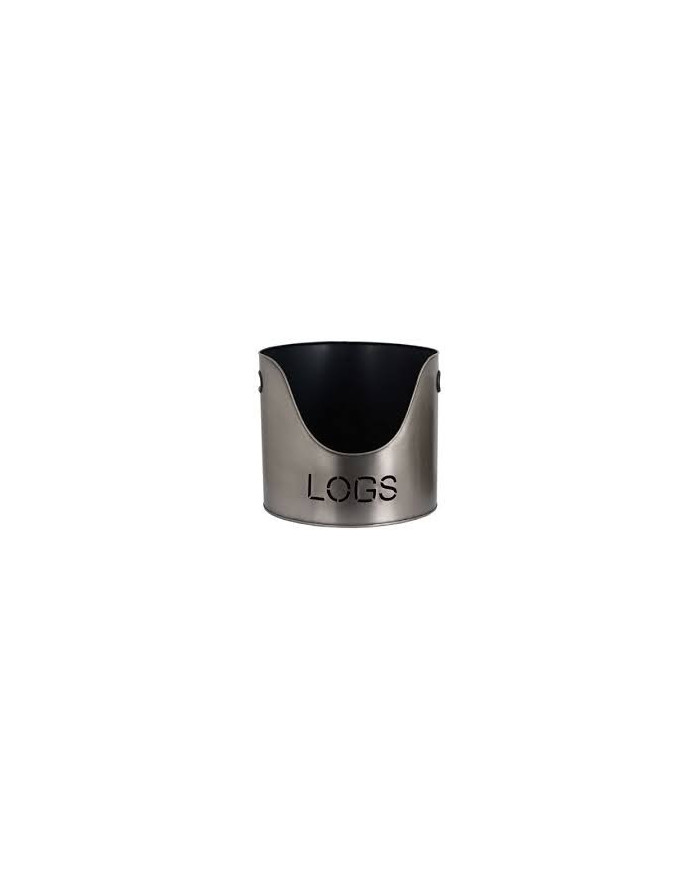 A/Q pewter fireside Logs bucket