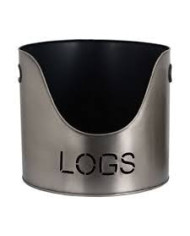 A/Q pewter fireside Logs bucket