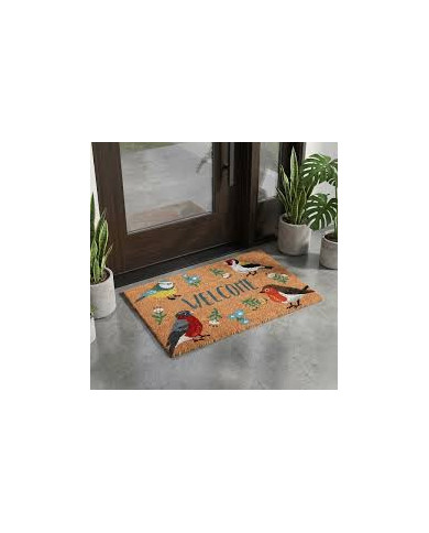 Latex Backed Coir Mat - Birds 45x75