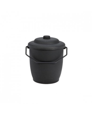 PVC Bucket with Lid - Black