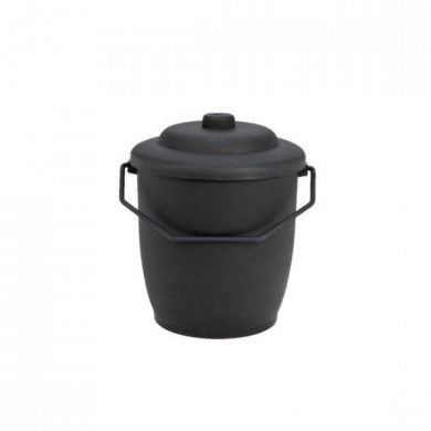 PVC Bucket with Lid - Black