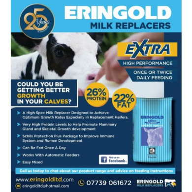 Eringold Extra Calf Milk Replacer 20KG Bag
