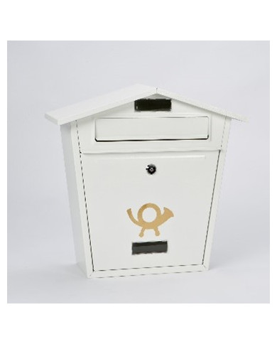 White Galvanised Post Box