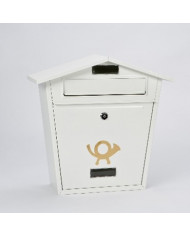 White Galvanised Post Box