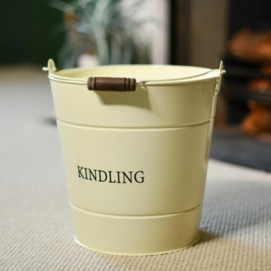 Cream Kindling Bucket