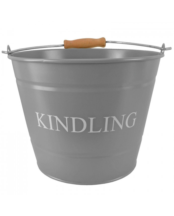 Grey Kindling Bucket (No Lid)
