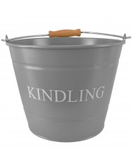 Grey Kindling Bucket (No Lid)