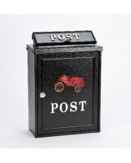 Red Vintage Tractor Post Box