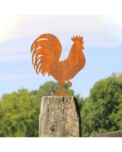 Novelty Rusted Chicken/Rooster Sign