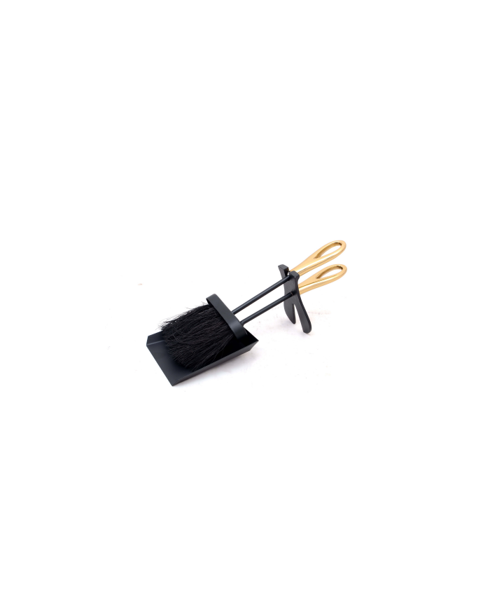 Hearth Tidy Black And Brass